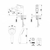 Смеситель для ванны с душевым набором Lemark Omega LM3115C