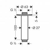 Потолочное подсоединение Hansgrohe Raindance 27479820