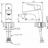 Смеситель для раковины Bravat DROP F14898C-1