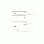 Полотенцедержатель 20 см WasserKraft Donau K-9460