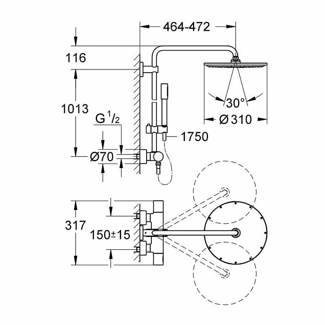 Фотография товара Grohe Rainshower 27966000Gr