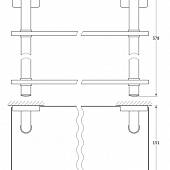 Полка 2-х ярусная 60 см Ellux Avantgarde AVA 037