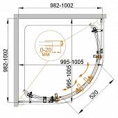 Душевой уголок 100х100 см, профиль хром, Cezares STYLUS-M-R-2-100-C-Cr