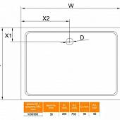 Душевой поддон 160х90 см Cezares TRAY-M-AH-160/90-35-W