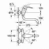 Смеситель для кухни Grohe Eurodisc   33772001