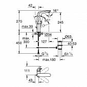 Смеситель для раковины ( д.к.), белый, Grohe Eurostyle 23569LS3