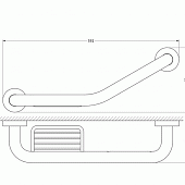 Поручень изогнутый с мыльницей 39 см  ArtWelle Harmonie HAR 044