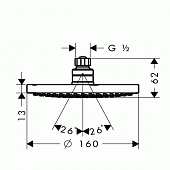 Верхний душ Hansgrohe Croma 27450000