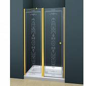 Душевая дверь в нишу 90 см, профиль золото Cezares ROYAL PALACE-B-12-60/30-CP-G