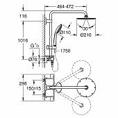 Душевая система Grohe Euphoria XXL System 210 26363000