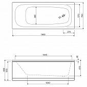 Каркас для ванны 160х70 см, Cezares EMP-160-70-MF