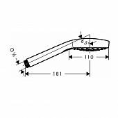 Душевая лейка, 110 мм, 1 струя, белая матовая, Hansgrohe Croma Select E 26814700