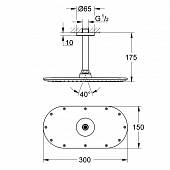 Верхний душ Grohe Rainshower Cosmopolitan Metal 26059000