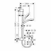 Термостат с душевым набором Hansgrohe Croma Select E 27082400