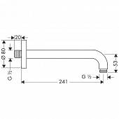 Держатель верхнего душа Hansgrohe 27409820