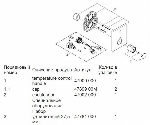 Фотография товара Grohe Grohtherm F 27619000Gr