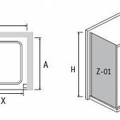 Душевой уголок 80х150 см, стекло матовое, RGW Passage PA-42 (RGW PA-12 + RGW Z-01) 01084285-21