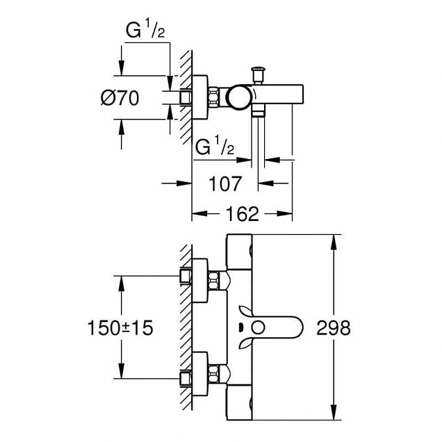 Фотография товара Grohe Grohtherm 1000 Cosmopolitan M 34215002Gr