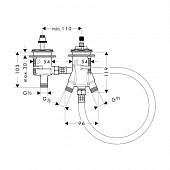 Скрытая часть термостата для ванны на 2 отверстия, ½’ Hansgrohe 13550180