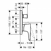 Смеситель для ванны Hansgrohe PuraVida 15447400