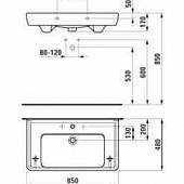 Раковина Laufen Pro 1395.6.000.104.1