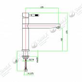 Смеситель для кухни, хром, Fiore Xenon 44CR5451