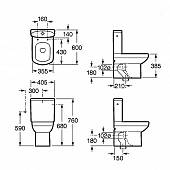 Унитаз, чаша Roca Dama Senso Compacto 342518000