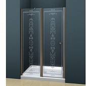 Душевая дверь в нишу 120 см, профиль бронза Cezares ROYAL PALACE-B-12-60/60-CP-Br