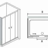 Душевой уголок 150х100 см, стекло прозрачное, проф. хром, RGW Classic CL-43 (RGW CL-10+RGW Z-12) 040943150-11