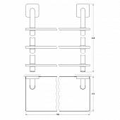 Полка 3-х ярусная 70 см Ellux Avantgarde AVA 044