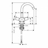 Смеситель для раковины (д.к) Hansgrohe Talis S2 32030000