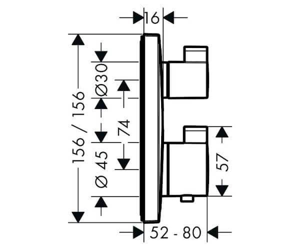 Фотография товара Hansgrohe Ecostat Square 15712000