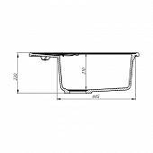 Мойка гранитная 620x500 мм, серая, Iddis Kitchen G K07G621i87