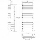 Полотенцесушитель электрический, бронза, Margaroli Luna 5344711OBNB