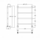 Полотенцесушитель водяной, хром, Margaroli Sole 442TQ4604CR