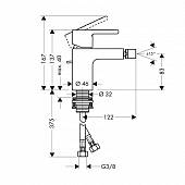 Смеситель для биде Hansgrohe Metropol S 14262880