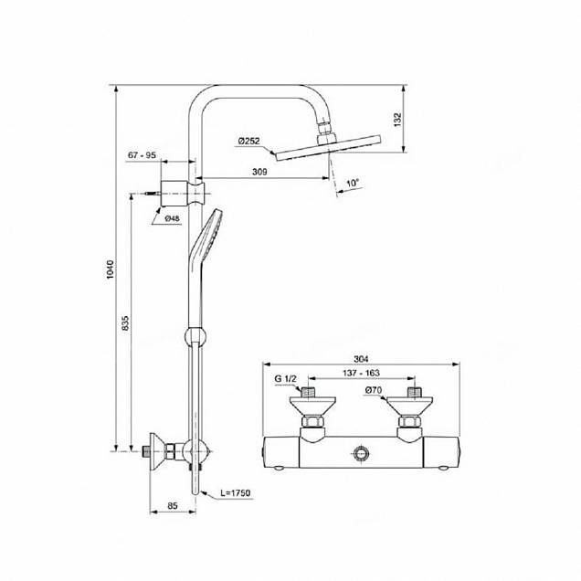 Фотография товара Ideal Standard IdeaRain Eco A6942AA