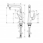 Смеситель для кухни Hansgrohe Talis Select M51 73854800