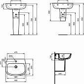 Раковина 55 см Ideal Standard Esedra T279901