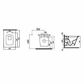 Унитаз подвесной, с биде, микролифт, Bien Lotus LTKA054GMVP1W3000