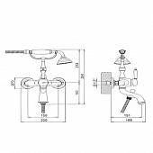 Смеситель для ванны, бронза Margaroli Classica RU1004AA01BR