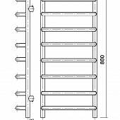 Полотенцесушитель водяной 40х80, Domoterm Стефано П8 400*800