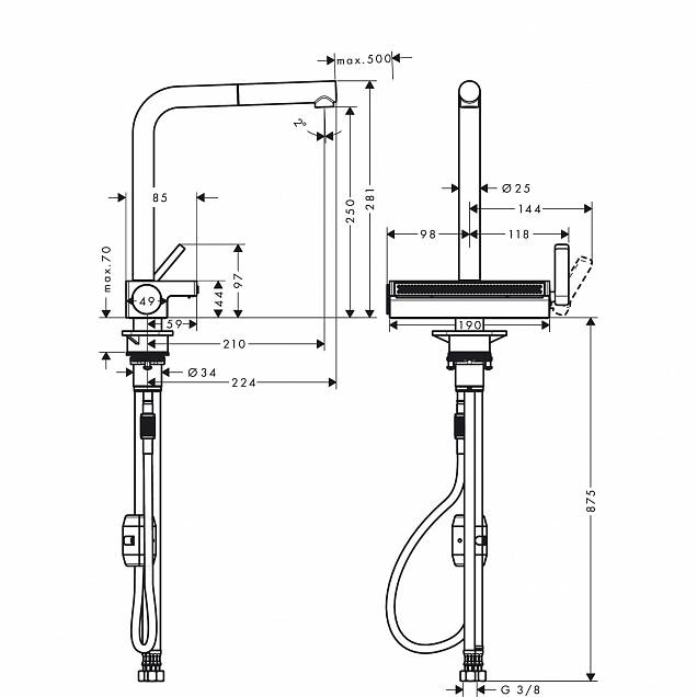 Фотография товара Hansgrohe Aquno Select M81 73836000