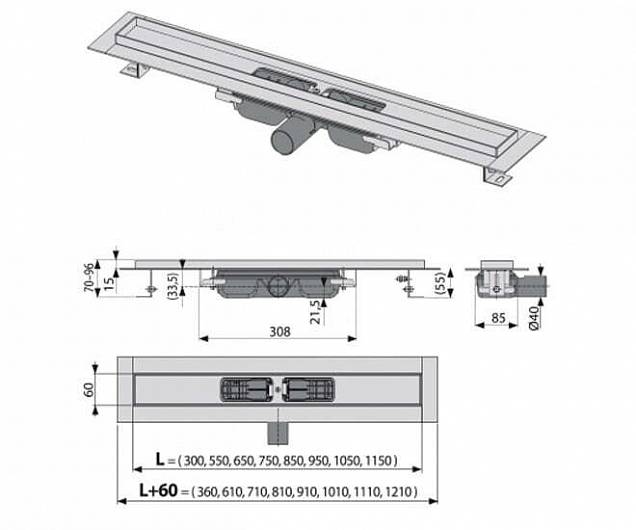 Фотография товара Alcaplast Low APZ101-550