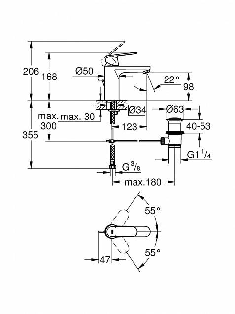 Фотография товара Grohe Eurosmart Cosmopolitan   23325KW0Gr