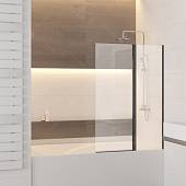 Шторка на ванну 100 см, черная, стекло прозрачное, RGW Screens SC-11  03111110-14