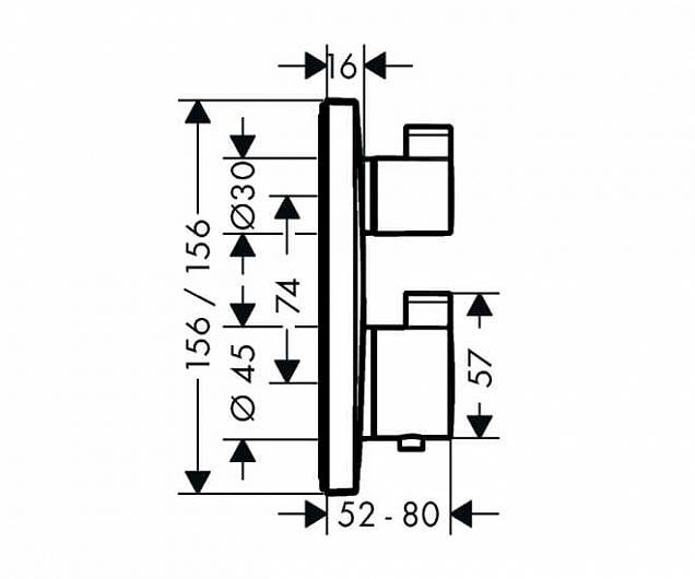 Фотография товара Hansgrohe Ecostat Square 15714000