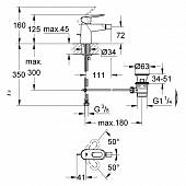 Смеситель для биде (д.к) Grohe BauLoop 23338000