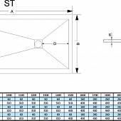 Душевой поддон 80х100 см, крем, RGW Stone Tray ST-108C 14152810-03