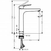 Смеситель для раковины (д.к) Hansgrohe Logis E 71162000